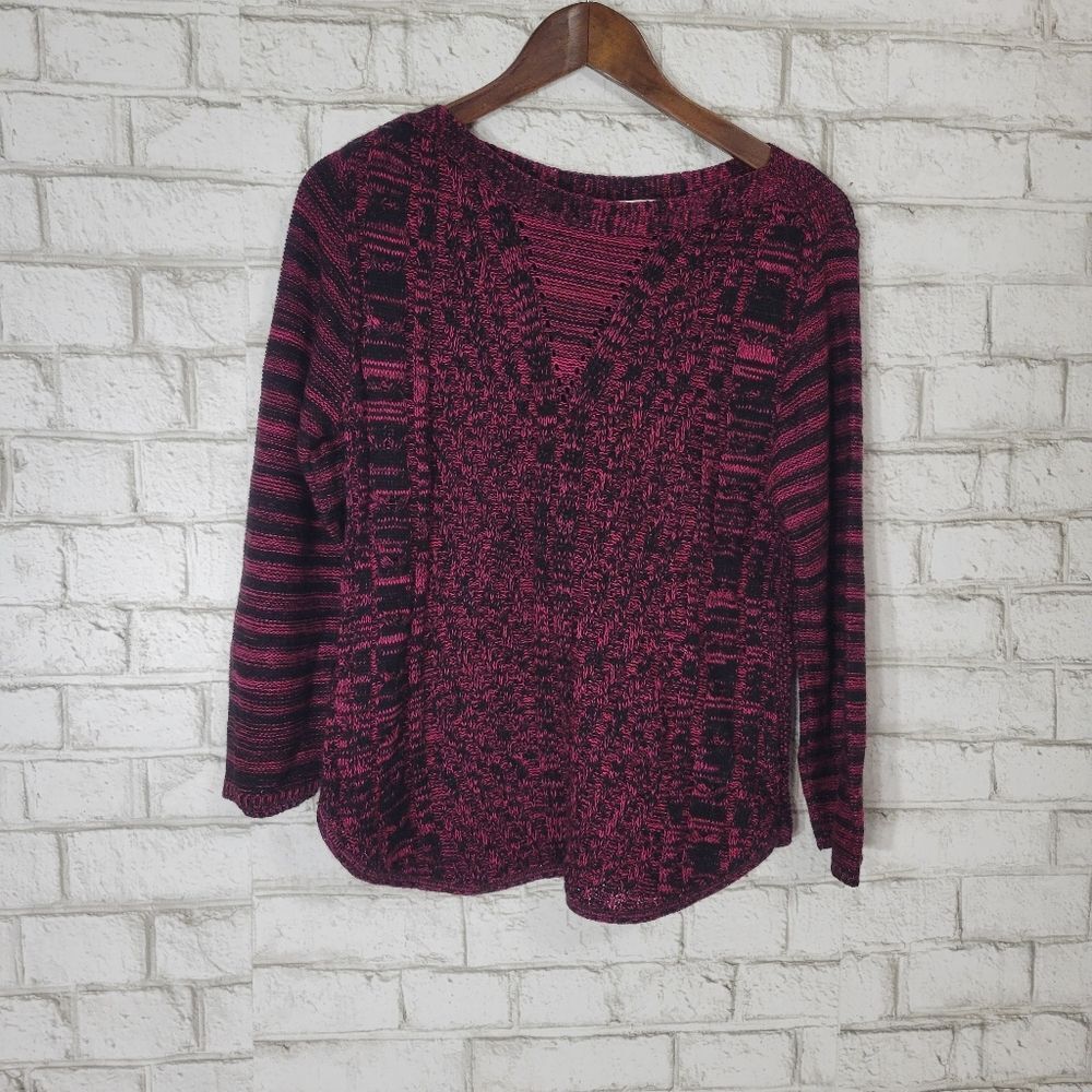 Christopher & Banks cute black printed sweater